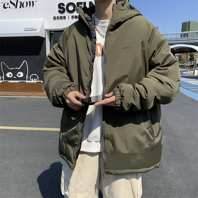 美式高街pu皮棉服男冬季痞帅宽松面包服外套潮牌设计感棉衣,男装棉衣,星座716-2