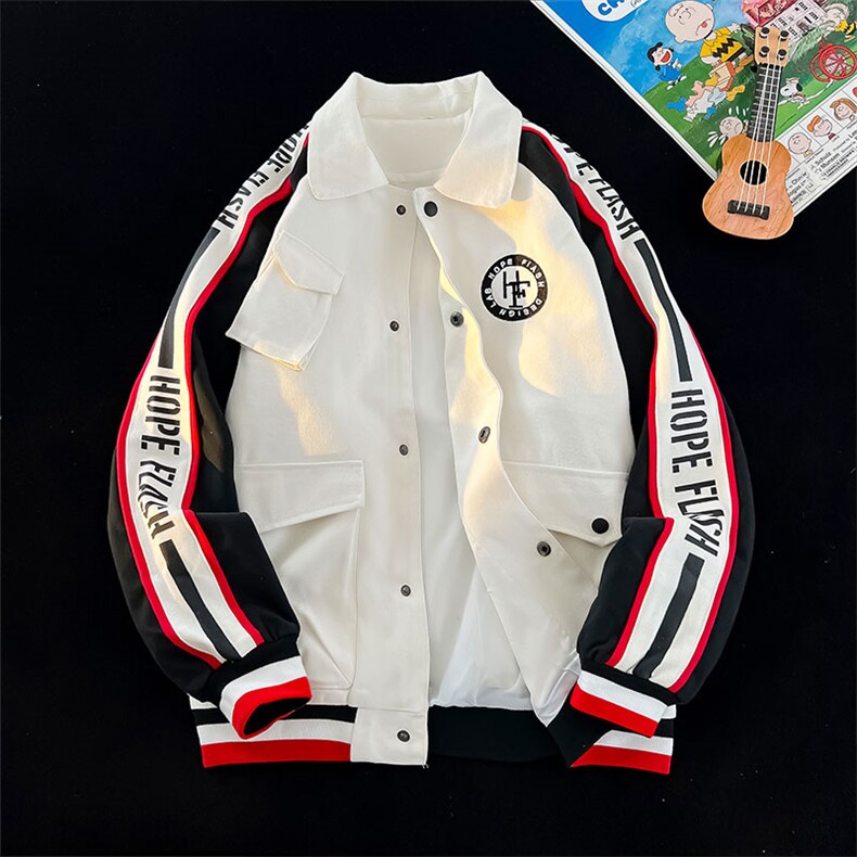 港风机车飞行夹克外套赛车服夹克潮流棒球百搭外套J9951P75,男装夹克,电商A128