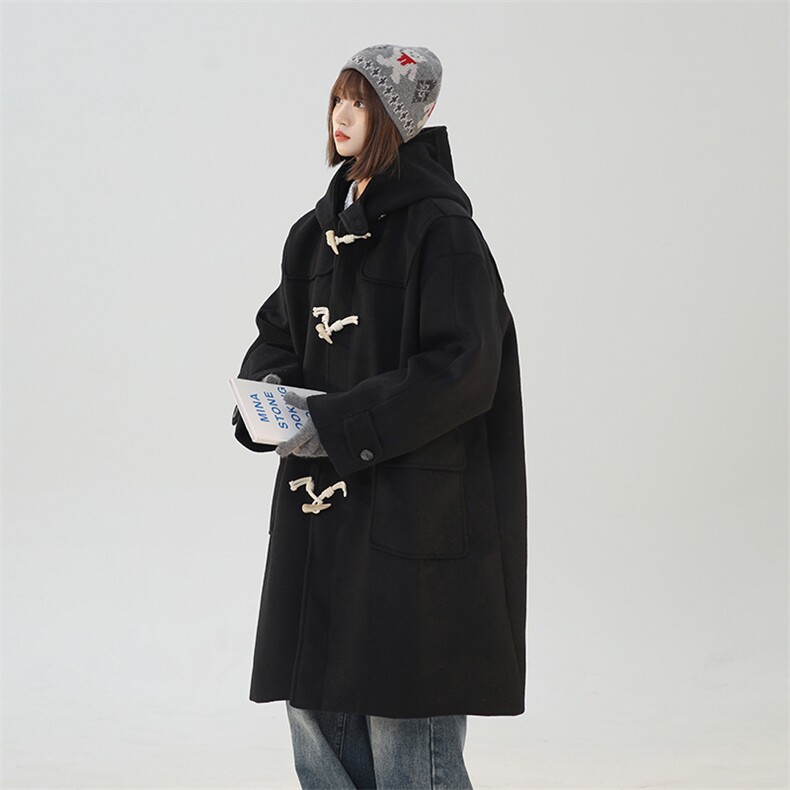 N906P158高端毛呢外套秋冬高级感学院风复古时尚氛围感长款大衣，男装毛呢大衣，电商A170