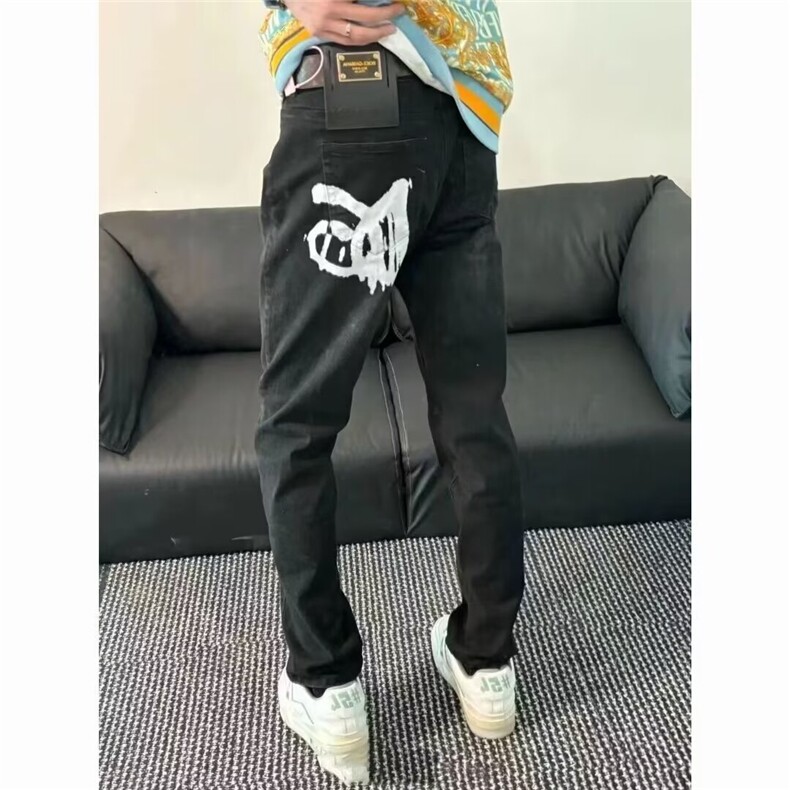 1506-1/K6251/P44小脚裤精神小伙修身九分裤印花男韩版潮流百搭,男装休闲裤,星座1506-1