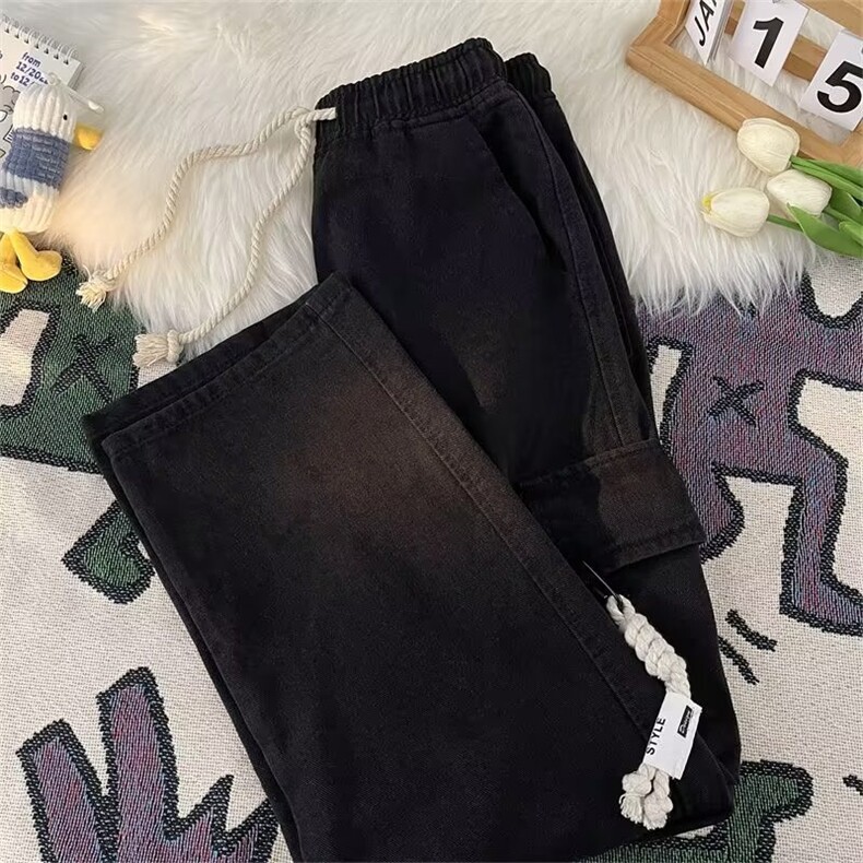 多口袋高街工装牛仔裤潮牌复古裤子设计感vibe休闲裤N7001-P50,男装牛仔裤,星座308B-1
