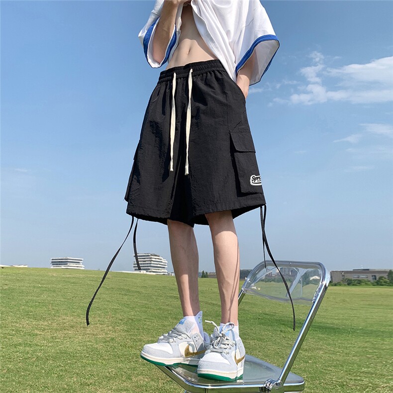 港风23新款夏季时尚百搭宽松工装大口袋短裤五分裤A6261P40控58,男装牛仔裤,电商A268A