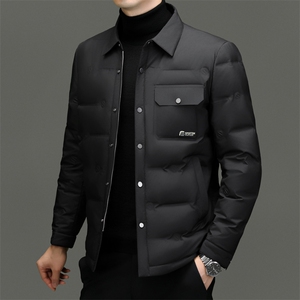 DF8001钱塘2020-2冬季百搭简约翻领厚款中年男士羽绒服P215图片