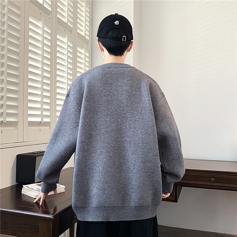 美式复古针织开衫外套男女款秋季高级感不起球cleanfit老钱风毛衣,男装针织衫/毛衣,星座1018-1​