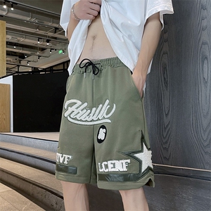 夏季美式复古刺绣篮球短裤男女运动裤学生休闲五分裤宽松DK11-P33图片
