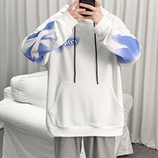 7XL-M港风长袖卫衣男2023春季新款休闲嘻哈胖子加肥加大码上衣潮,男装卫衣,钱塘717(原712)