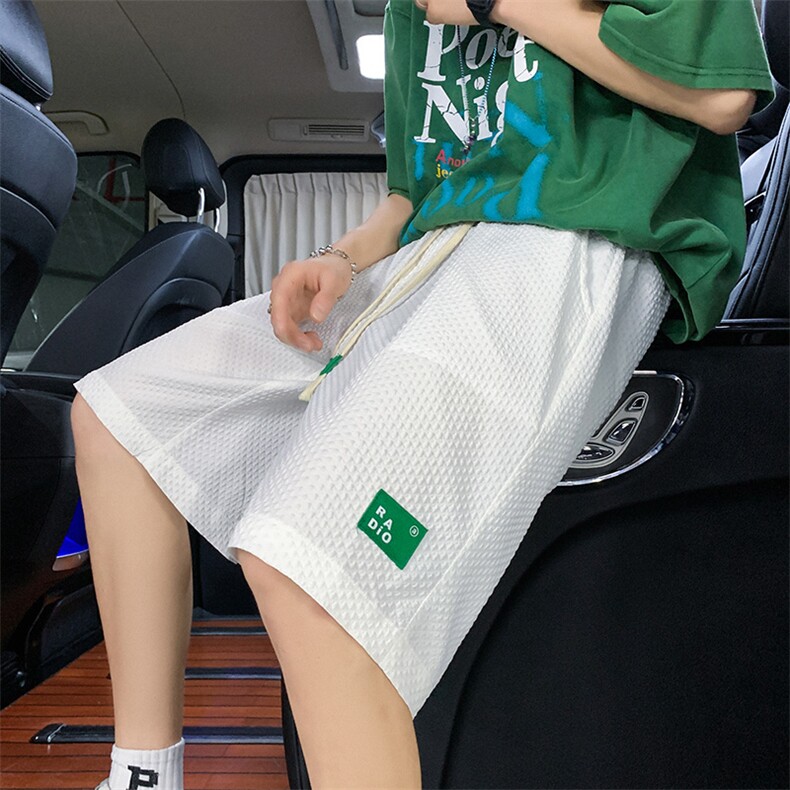 K3150-P35夏季冰丝透气纯色波点纹潮流情侣男女休闲百搭短裤控48,男装牛仔裤,电商A009A（原A058A）