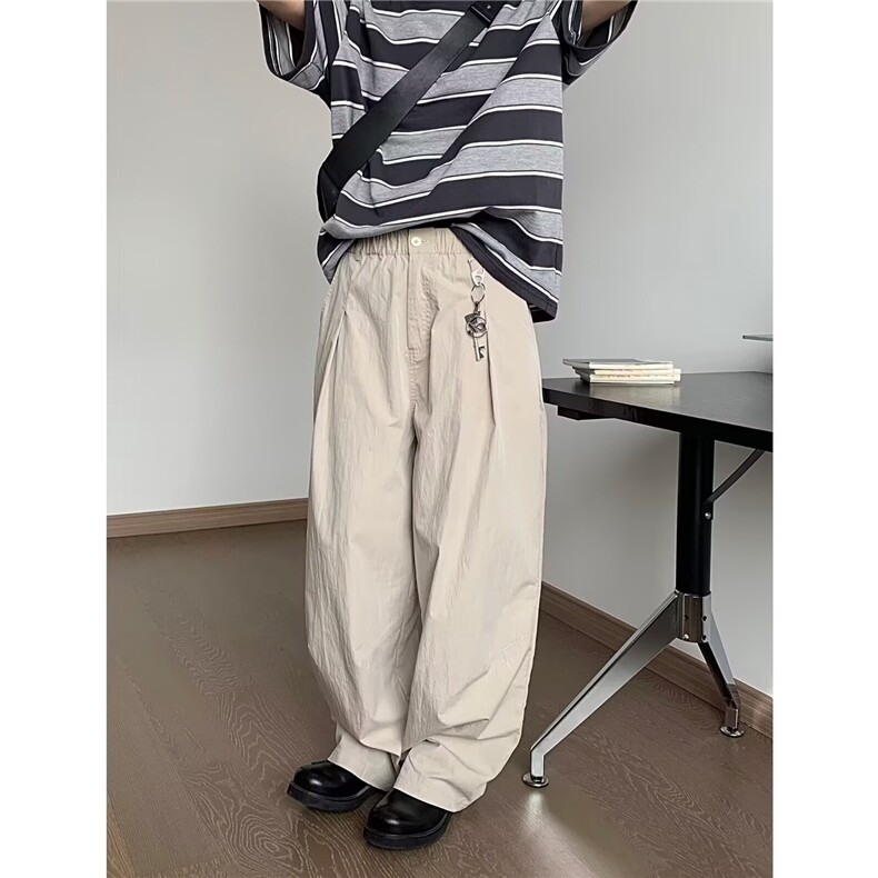 男士裤子男款宽松直筒工装裤潮牌男休闲长裤秋季男裤直筒裤X2030,男装工装外套,星座208-5
