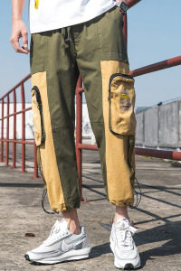 2021夏季九分工装裤百搭束脚裤多口袋新款潮A305-KX-805-P43,男装休闲裤,电商B306