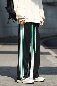 1日系CityBoy风华夫格休闲裤男拖地女中性风直筒男7790特P25控55图片