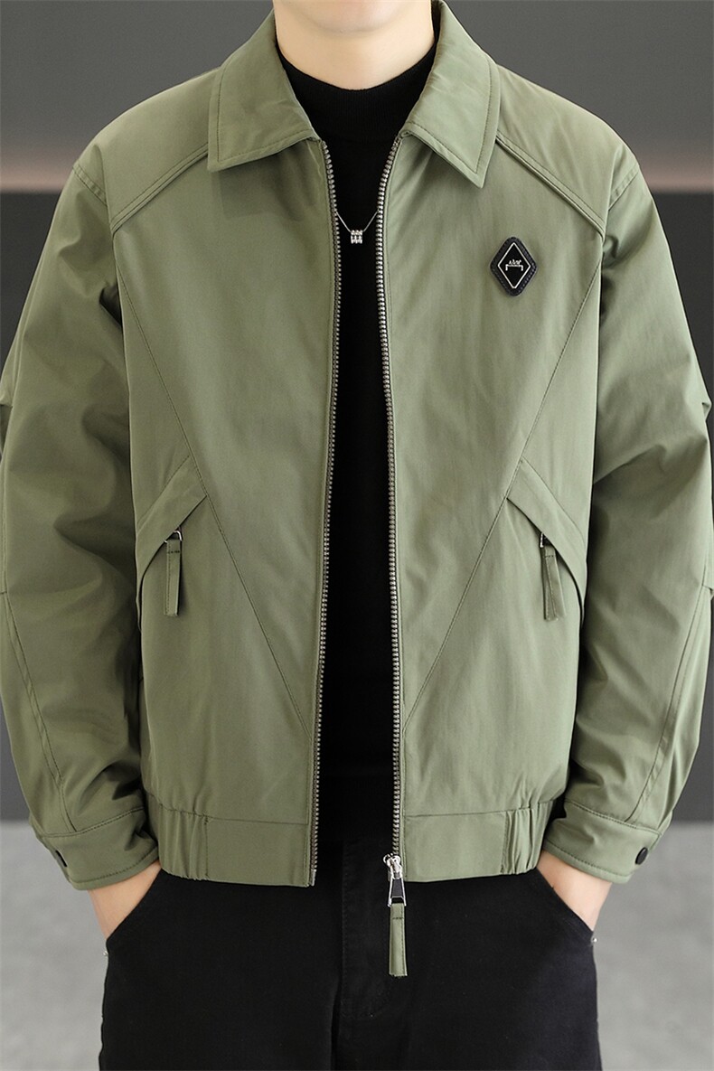 羽绒服男新标50白鸭绒夹克外套休闲时尚翻领男士上衣NY822-P135,男装夹克,星座310B-3