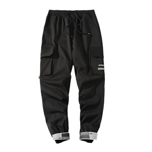 7XL-M加肥加大码休闲工装裤男2023秋季新款宽松大口袋显瘦束脚裤图片