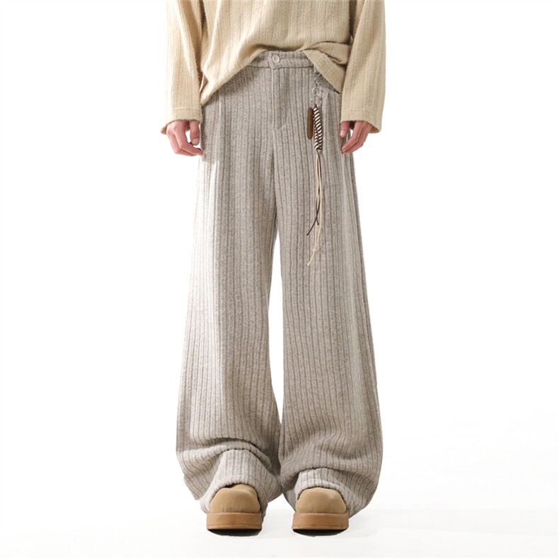 903-WK132-P65   S-XXL  加厚加绒毛呢料休闲裤2-1图片