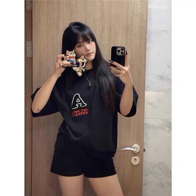 夏季新款港风美式字母刺绣魔术贴圆领短袖T恤男女ZX472-P38,男装T恤,星座313A(原308A-2)