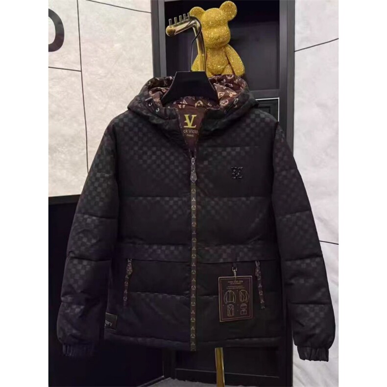 (网图)轻奢连帽棉服高端羽绒棉冬季新款胸标男士313B-JK98108-110,男装棉衣,星座313B