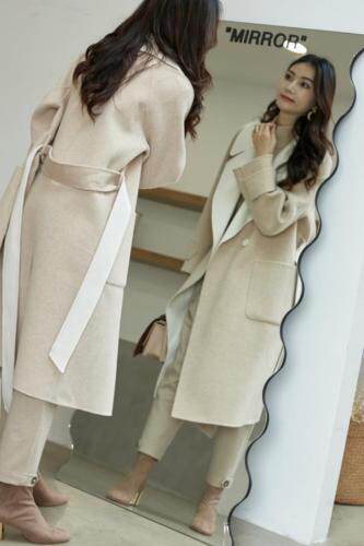 冬季新款双面羊绒大衣，女装，拉嘉图