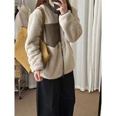 秋冬新款羊羔毛外套GS04-P85成分100聚酯纤维，女装短外套，星座1302