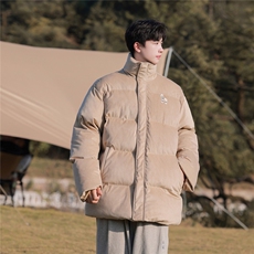 字母刺绣灯芯绒麻花条冬季纯色棉衣棉服外套男XMY2312-P115控158，男装棉衣，电商B370
