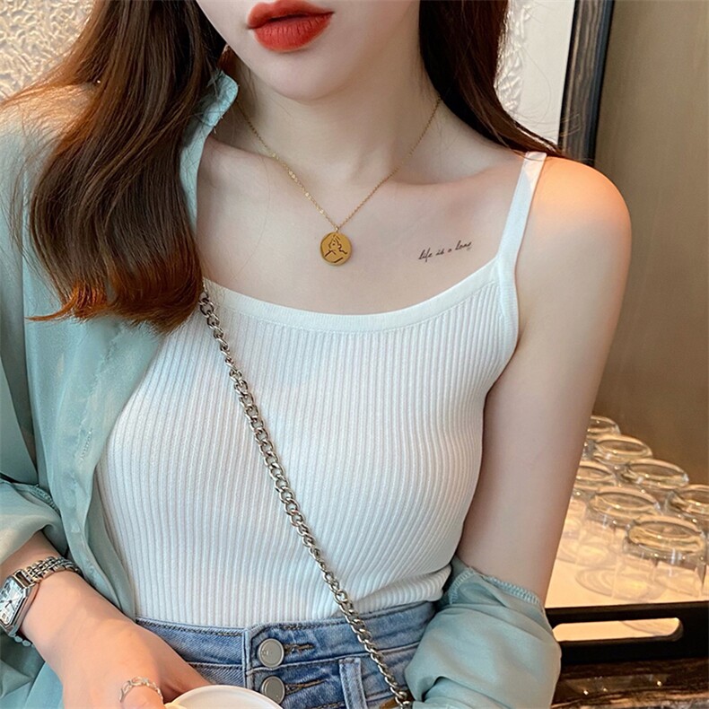 夏季新款简约莱赛尔天丝背心女宽松百搭显瘦时尚休闲上衣,女装背心吊带,斯美雅安迪绒