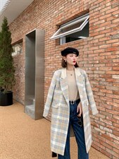 秋冬款格子大衣，其它，依雪香诺