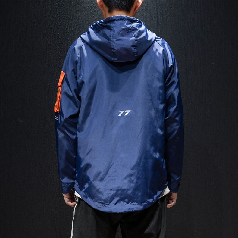 2020马切达秋季大码新日系男连帽运动套头宽松夹克外套J938-P65,男装夹克,电商A001
