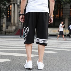 男士潮流宽松运动百搭短裤男生休闲潮牌五分运动裤加大码591款图片
