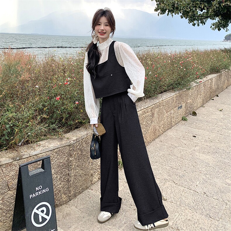 春装新款大量现货！波点衬衫牛仔三件套2C133-8915-P175-K248,女装套装/套裙,2C133