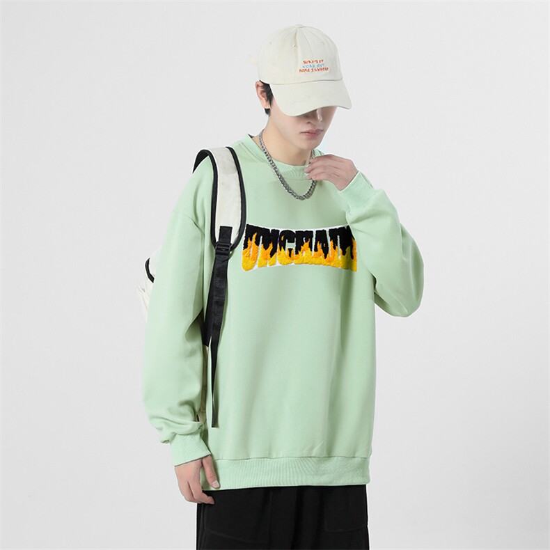 新款滑棉毛巾绣卫衣无影墙宽松落肩VE200A03-P60,男装卫衣,星座717