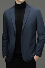 2023新款西装羽绒服男中年冬季商务休闲西服爸爸装厚款保暖外套，男装羽绒服，电商B212（原钱塘6029）