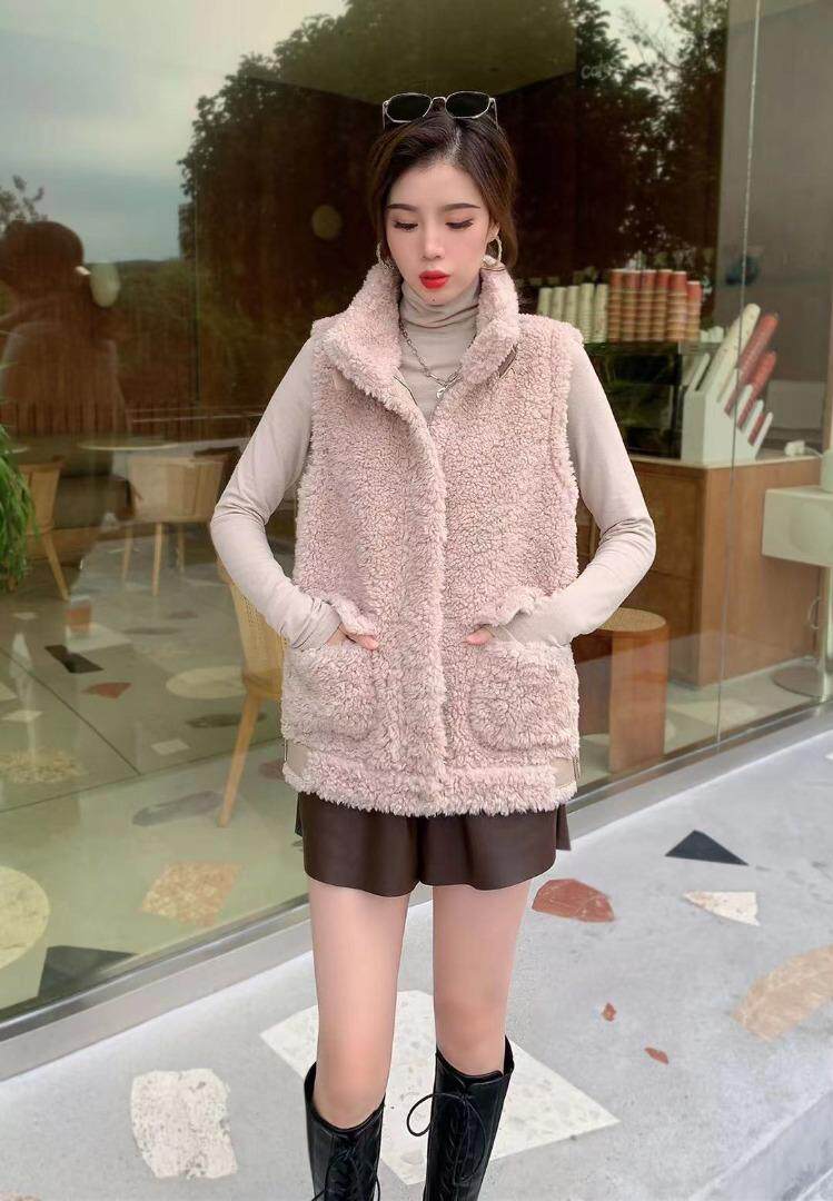 羊羔毛马甲，女装马甲，有声有色