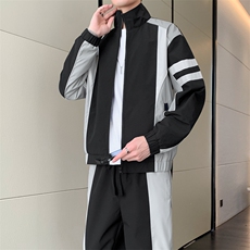 春秋季冲锋外套男款夹克男装中学生潮流拼接套装TZ0573-P118，男装休闲套装，星座308B-2