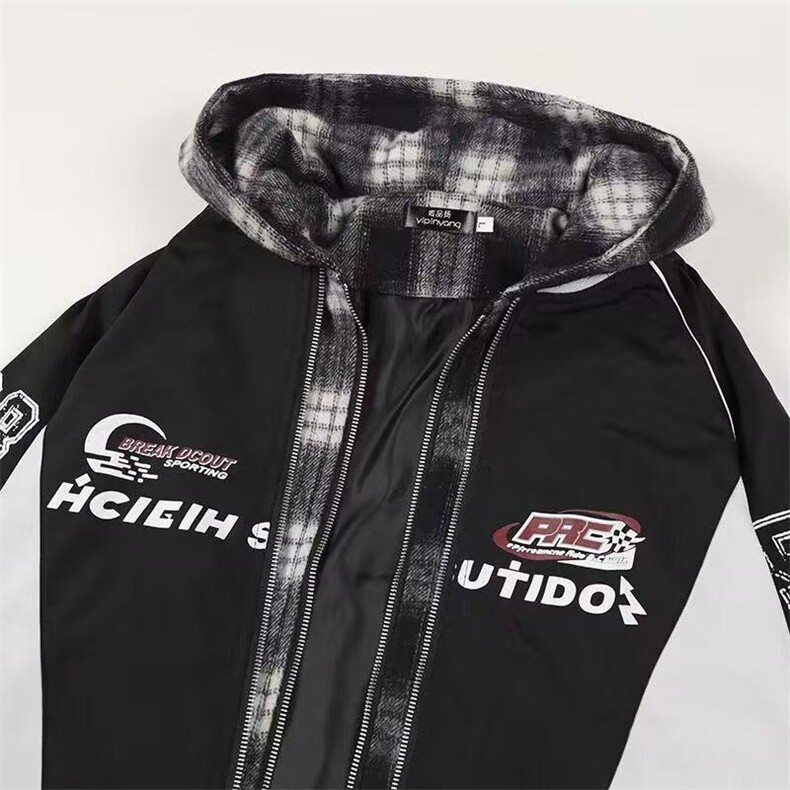 美式棒球服外套男女潮秋冬款宽松秋季连帽拉链开衫衣服Y25P90,女装短外套,星座1013-5