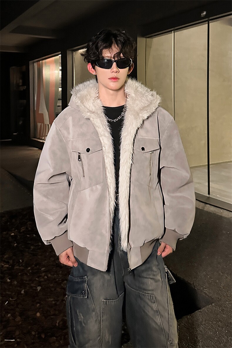 405A美式高街大毛领短款棉衣座山雕棉服MY25805-特批120控198,男装棉衣,星座405A