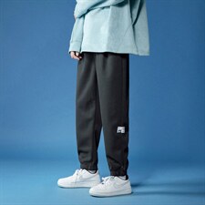 秋装港风宽松小脚运动卫裤中性潮流华夫格休闲哈伦长裤K150/P45,男装休闲裤,钱塘713