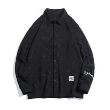 1白底花型衬衫大码M-5XL情侣风七分袖衬衫男QCS7023P45控68，男装衬衫，星座226-2