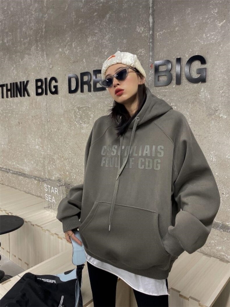 时尚休闲潮流加绒卫衣，女装卫衣/绒衫，泽妤