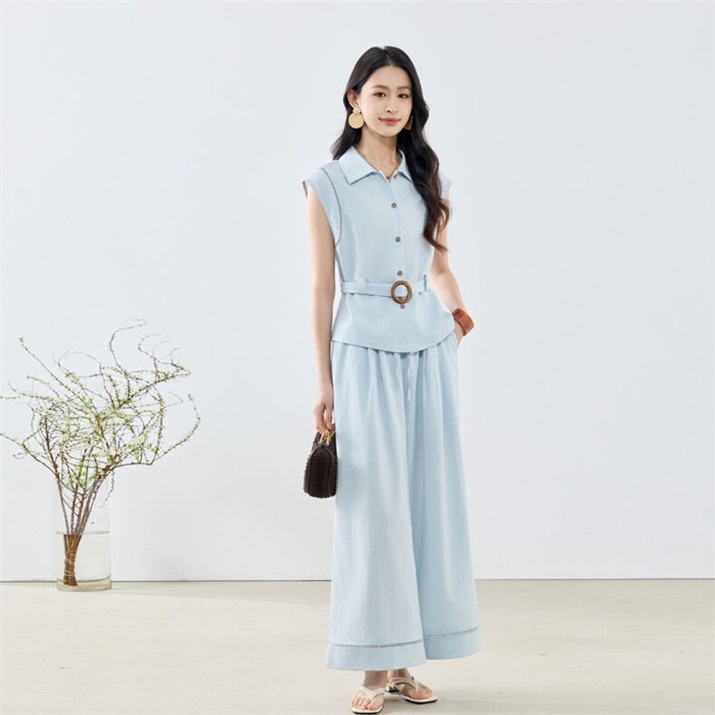 优雅淑女风两件套2026年夏季修身显瘦套装女,女装套装/套裙,梦芯尔