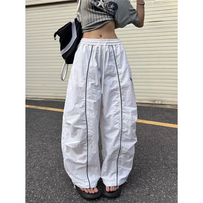 2025新款女童裤子夏季薄款儿童洋气工装裤速干长裤夏装女孩阔腿裤，女装休闲裤，星座1210-1