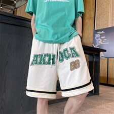 夏季新款刺绣短裤美式hiphop裤子男宽松百搭潮流五分裤K3277-P30，男装休闲裤，星座512-2