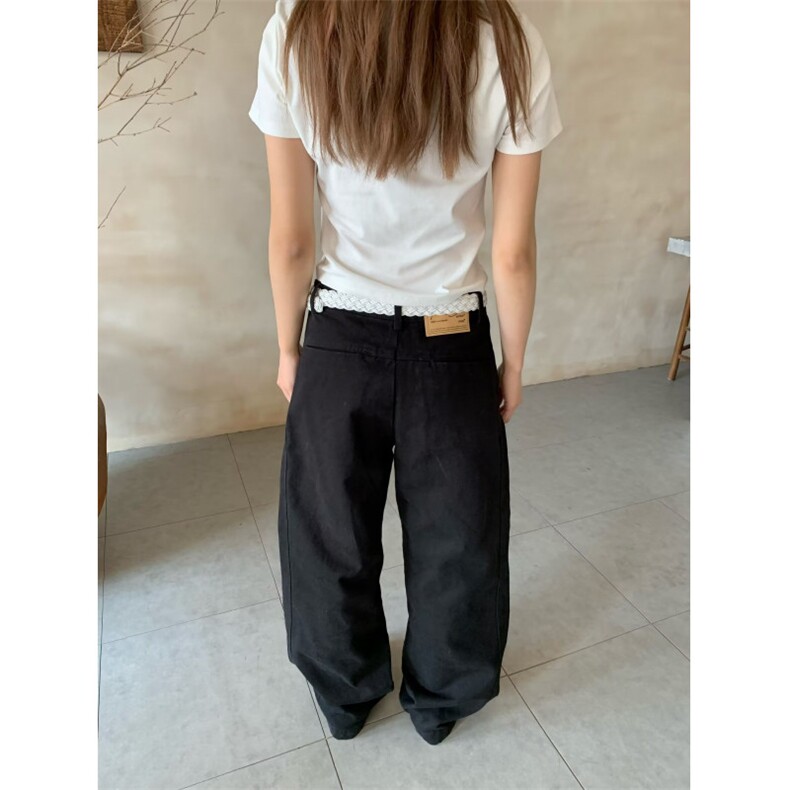 新款宽松休闲裤男韩版潮流百搭裤子春夏季薄款坠感阔腿拖地长裤,男装休闲裤,四季星座505