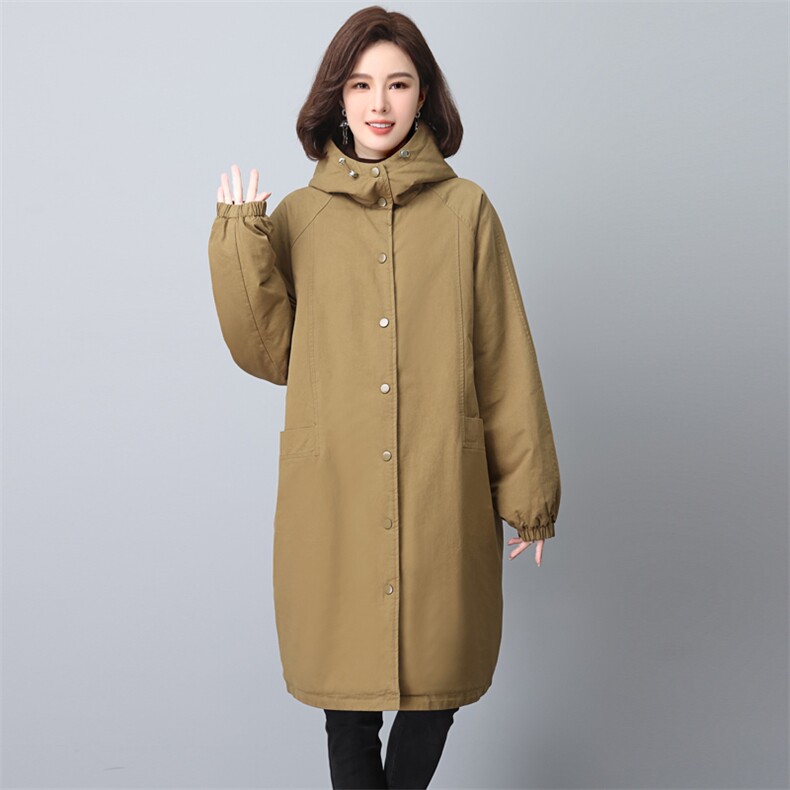 中长款宽松大码显瘦棉衣XOG1600,女装棉衣/棉服,希欧阁