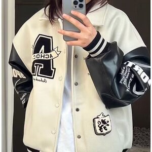春秋棒球刺绣上衣夹克情侣服美式外套新款GA061 P66图片