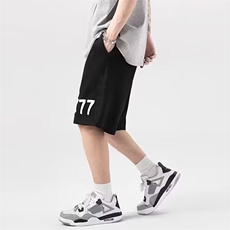 大码五分裤男士休闲运动中裤男夏季新款宽松短裤男阔腿K6295-P28，男装牛仔裤，星座412-3