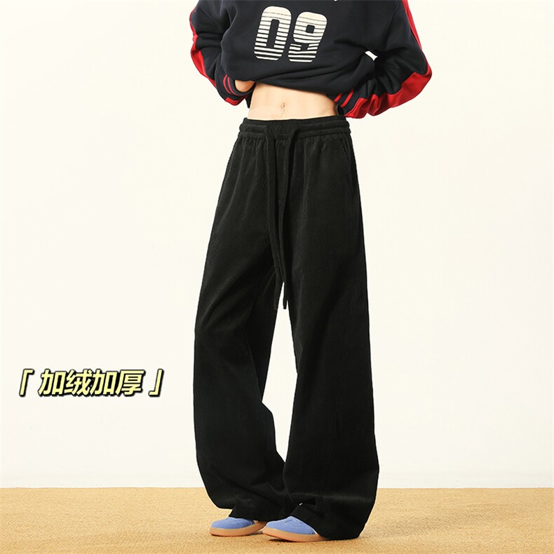 B258-K2581-P45控68 加绒55控78 灯芯绒弯刀裤 成分聚酯纤维图片