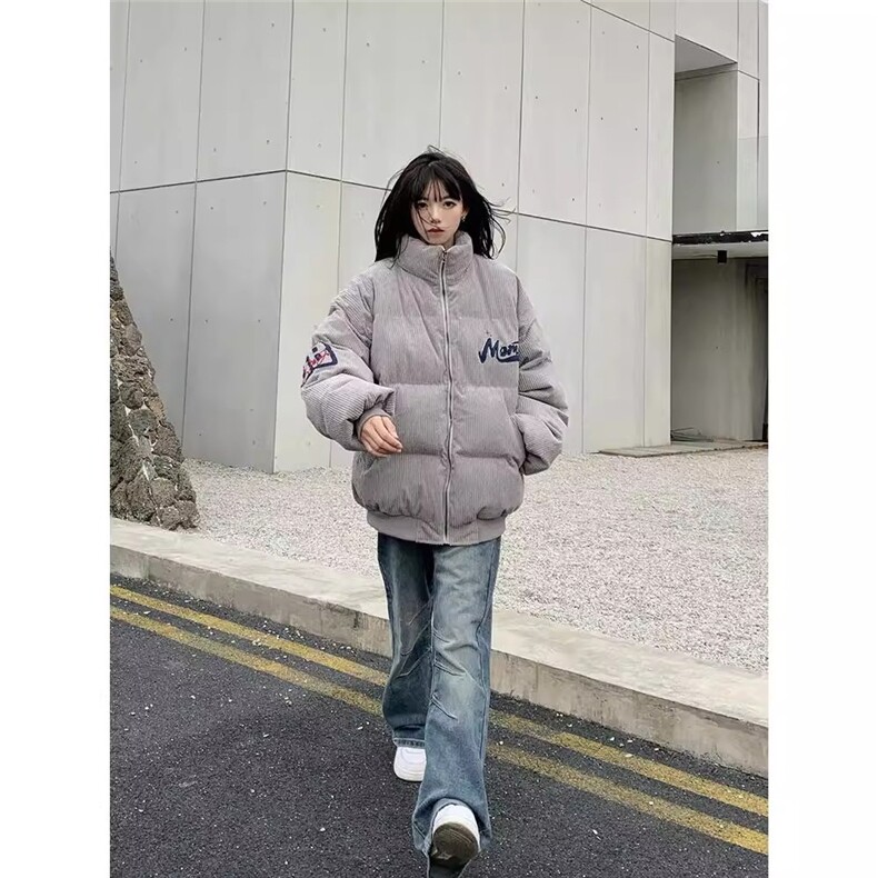 1506A/GM260/P54复古灯芯绒冬季刺绣立领棉服,男装棉衣,星座1506A