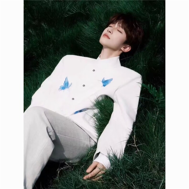 【现货】DXZ87-批75风西装男高级感重工艺蝴蝶刺绣新中式西服，男装西服，星座603-2