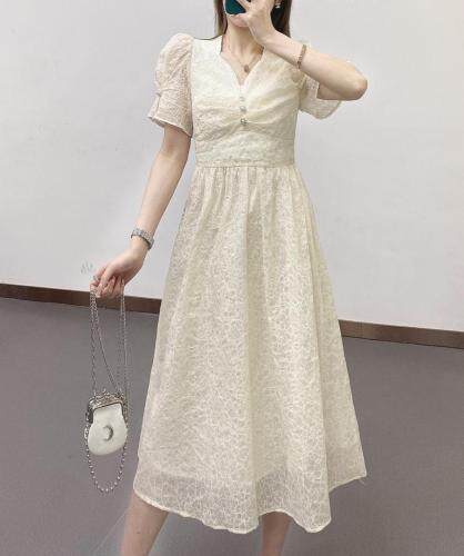 夏季新款连衣裙，女装连衣裙，米社