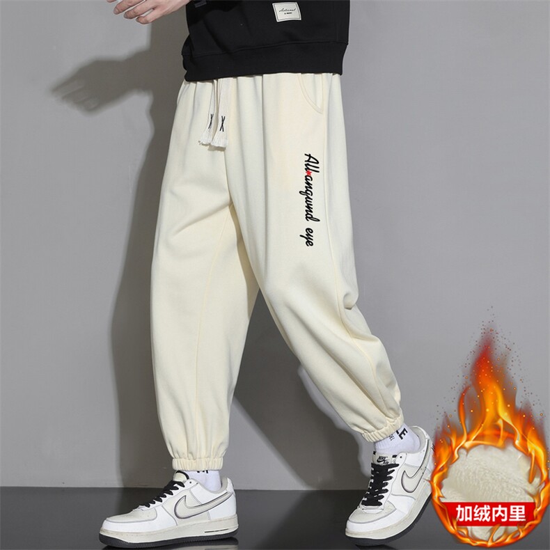 现货大码棉裤2025冬季新款男士休闲加绒运动裤JR919，男装棉裤，星座1816-1（原1210-1）