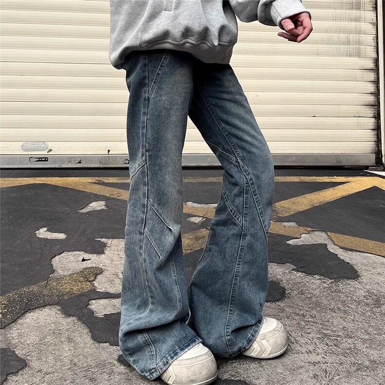 网络图现货水洗做旧拼接牛仔裤男欧美高街裤子RN1014-P68,男装牛仔裤,星座1005-4