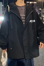 JK41248-P85加棉款-P115纯棉连帽夹克男士大码工装夹克男外套男，男装夹克，电商A040
